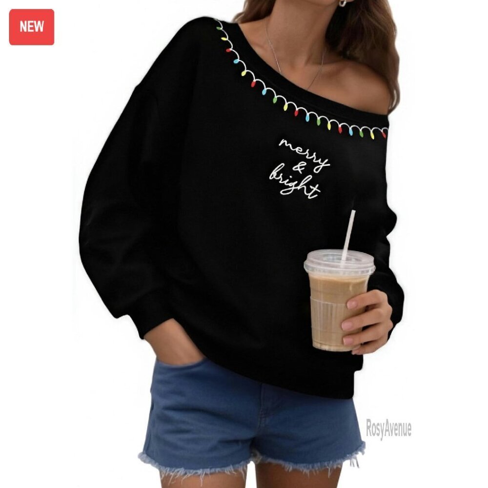 Christmas Crewneck Sweatshirt Women's Long Sleeve Pullover Holiday Top